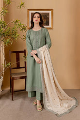Sobia Nazir - Winter 3PC Dhanak Embroidered Suit - kp625
